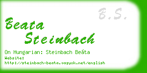 beata steinbach business card