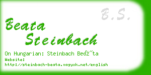 beata steinbach business card